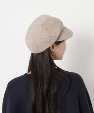 MOONBAT FURLA(フルラ)ツイード キャスケット UVカット サイズ調整 手洗い可能 日本製 ベージュ