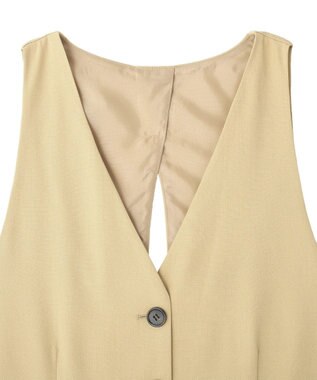CRAFT STANDARD BOUTIQUE バックスリットショートベスト Beige