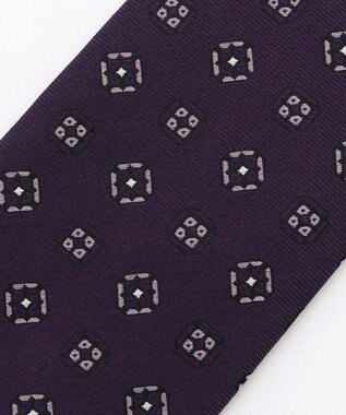 JOSEPH ABBOUD 【日本製・Holliday&Brown】クレストパターンジャカードネクタイ ネイビー系7