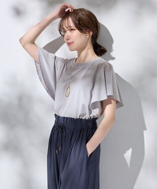 ANY L 【洗濯機可/接触冷感/UVケア】ソロナフリルスリーブプルオーバー グレー