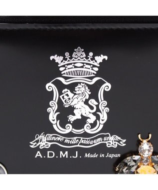 A.D.M.J. 【ミニ財布 / クリスタル×牛革】カルヴィ/ザ・ビー スモールウォレット NEGRO