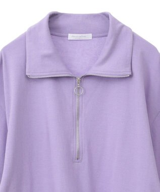 Green Parks ７分袖ハーフＺＩＰプルオーバー Purple