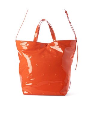 UNBILLION カシュカシュ cachecache / エナメル2wayトート オレンジ