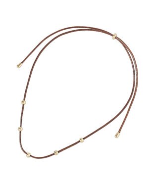 earth music&ecology メタルポイントコードネックレス Gold