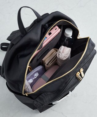 Maison de FLEUR 撥水加工ポケットリボンリュック Black