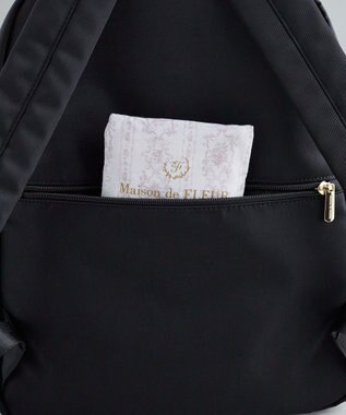 Maison de FLEUR 撥水加工ポケットリボンリュック Black