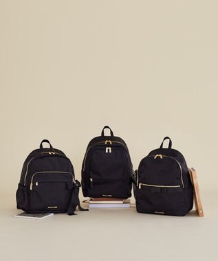 Maison de FLEUR 撥水加工ポケットリボンリュック Black
