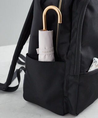 Maison de FLEUR 撥水加工ポケットリボンリュック Black