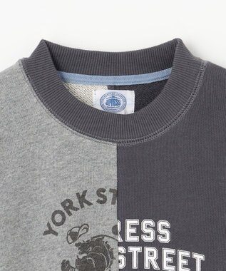J.PRESS KIDS 【100-130cm】パッチワーク ブルプリント トレーナー グレー系