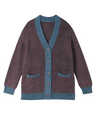 une nana cool カラーブロッキング　カーディガン ブラウン