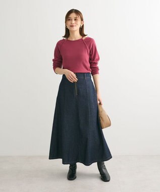 Green Parks フロントＺＩＰデニムスカート One Wash