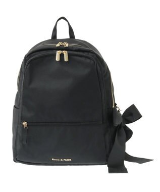 Maison de FLEUR 撥水加工ポケットリボンリュック Black