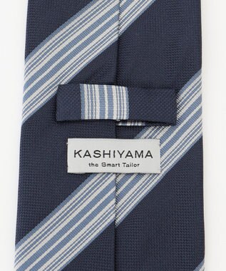 KASHIYAMA KASHIYAMAオリジナル【JAPAN MADE】レジメンタルネクタイ ブルー