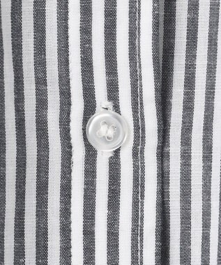 ANY 【手洗い可】コットンリネンブラウス オフ×ブラック