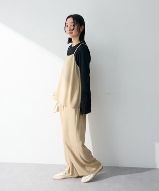 Green Parks レイヤー風　サロペット Beige