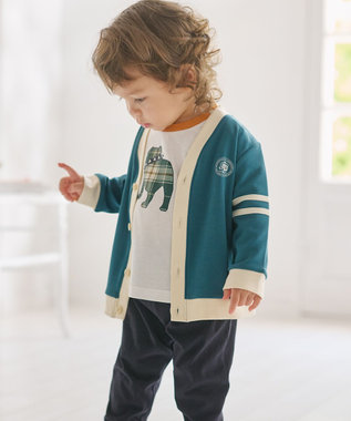 J.PRESS KIDS 【BOX付き】【80-90㎝】スムース 天竺カーディガン&長袖Tシャツ&パンツ セット