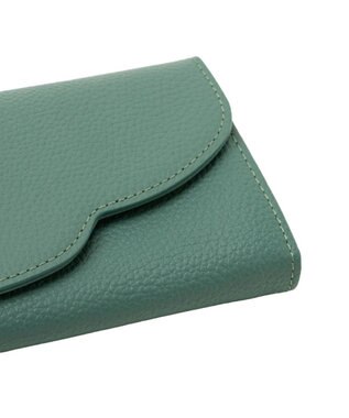 CLATHAS ペルル かぶせ長財布 グリーン