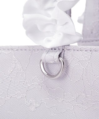 Maison de FLEUR ブルーマニアフリルハンドルスクエアトートバッグ Grayish Blue