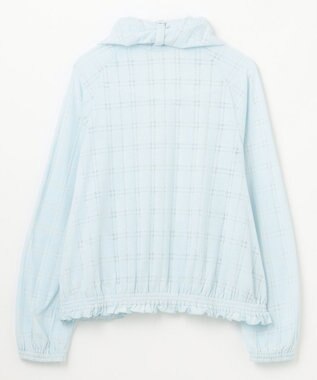 組曲 KIDS 【150-160㎝】【UVケア】オパールチェック パーカー サックスブルー系