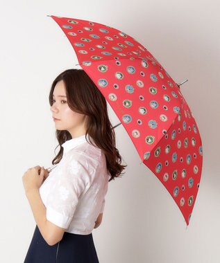 MOONBAT ポール & ジョー (PAUL & JOE ACCESSOIRES) 長傘 キャッツ カメオ UV レッド