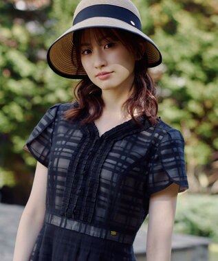 TOCCA 【サイズ調整可】HALF BRIM RIBBON HAT ブレードハット ベージュ系