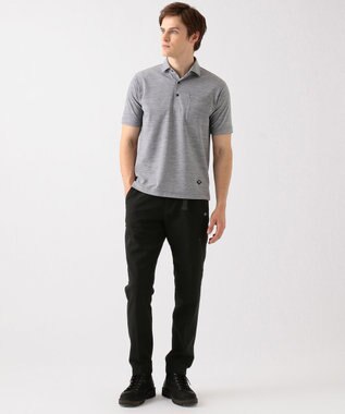 JOSEPH ABBOUD MOUNTAIN クレープドットエアー パンツ ブラック系