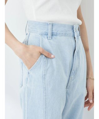 earth music&ecology センタースリットデニムパンツ Light Indigo