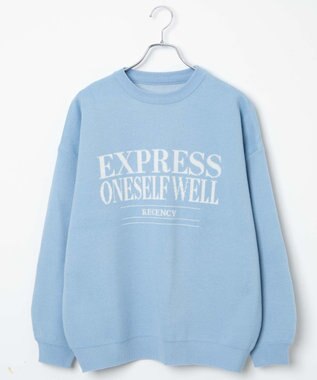 WEGO ジャガードニットプルオーバー サックス