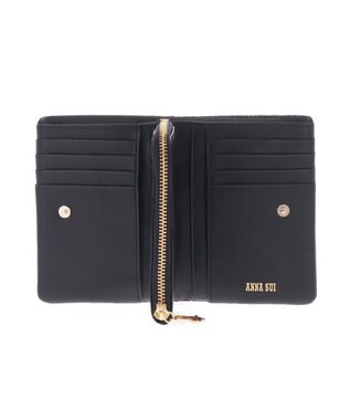 ANNA SUI マープル 内Lファスナー二つ折り財布 クロ