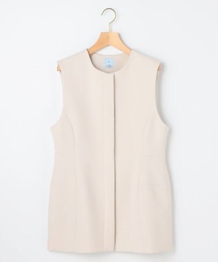 組曲 L 【KUMIKYOKU NAVY】コンフォータブルドレープ ジレ サンドベージュ系