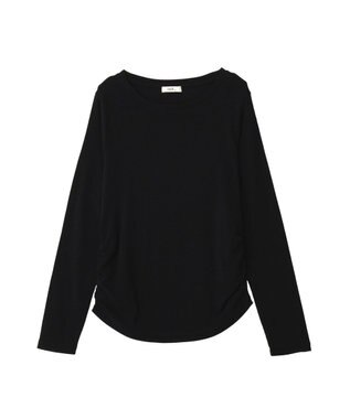 earth music&ecology サイドギャザープルオーバー Black