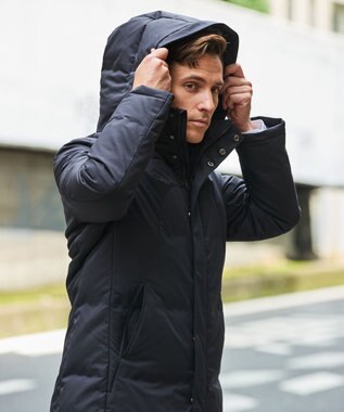 GOTAIRIKU WEB限定【仕事で着られる】ドレスダウンコート_ストレッチツイル_25年新作 ブラック系