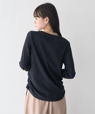 earth music&ecology サイドギャザープルオーバー Black