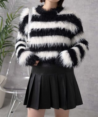 WEGO シャギーショートPO ホワイトボーダー