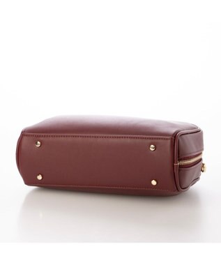 UNBILLION カシュカシュ cachecache / チャーム付横長ボストン ワイン