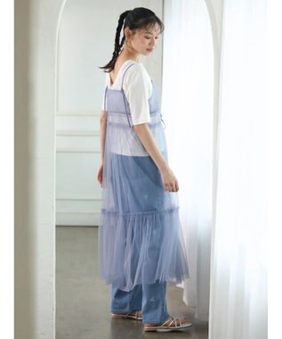 Green Parks ・ＥＬＥＮＣＡＲＥ　ＤＵＥ　２ｗａｙチュールキャミワンピ Blue