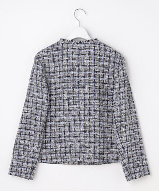 J.PRESS LADIES L ファニーツイード ジャケット ネイビー系
