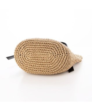 UNBILLION カシュカシュ cachecache / ドット刺繍ハンドル手編みトート ブラック