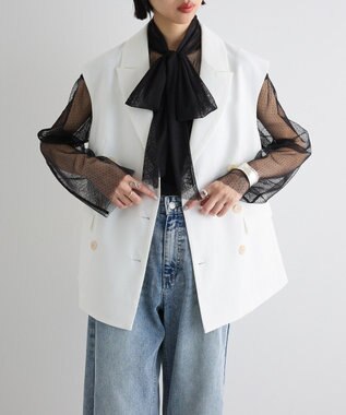 Green Parks テーラードベスト Off White