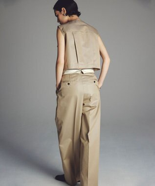 uncrave チノギャバジン ワイドトラウザー ベージュ