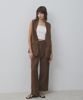 uncrave ウォッシャブルドライサップ ジレ キャメル