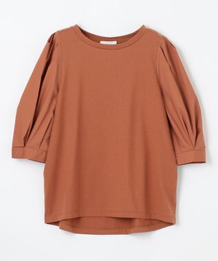 ANY 【接触冷感】秋メキ袖ボリューム カットソー テラコッタ