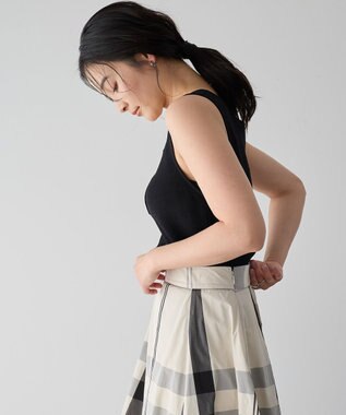 YECCA VECCA [UVカットマシンウォッシャブル]アンサンブルニット Black