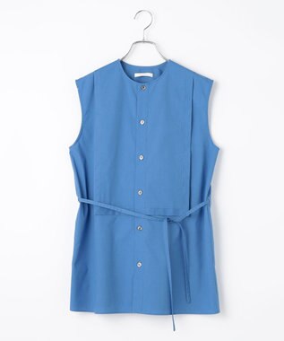 #Newans 【ANSWER for モダンベーシック】ビブヨークデザインブラウス ブルー系