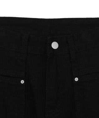 WEGO マルチポケットワイドカーゴパンツ ブラック