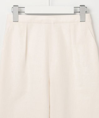 23区 L 【洗える】リネンエンブロイダリー ワイドパンツ ホワイト系