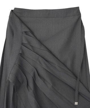 Green Parks ■ＷＩＴＨ　ＫＵＲＵＭＩ．Ｎ　プリーツロングスカート Charcoal Gray