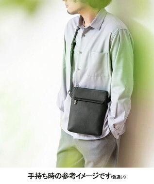 GOTAIRIKU 【ETIAM】シュリンク 縦型ショルダーバッグ《Grace》 ブラック系