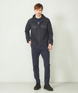 JOSEPH ABBOUD MOUNTAIN 【UNISEX】軽量/撥水 リップワッシャーコンビ マウンテンパーカー ネイビー系