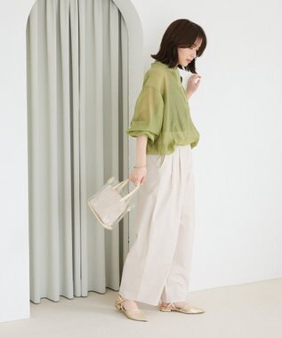 Green Parks ・ＥＬＥＮＣＡＲＥ　ＤＵＥ　コクーンタックパンツ Ivory